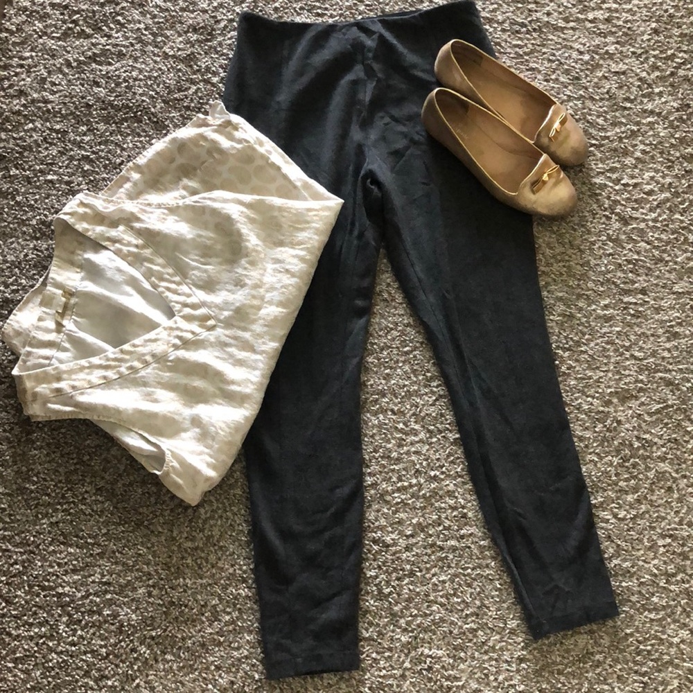 Lyssé boutique lined grey stretch ‘riding’ pants